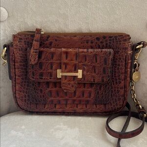Brahmin Brown Crocodile Embossed Women's Bag